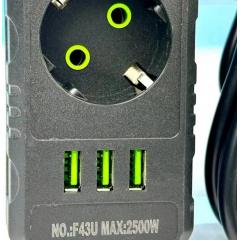 Удлинитель No Brand F43U USB 4 м 3 розетки черный Виноградов