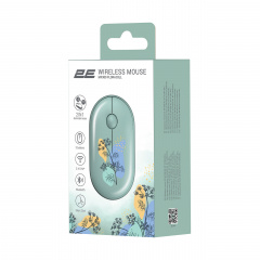 Мишка комп'ютерна бездротова 2E MF300 FLORA DILL Silent WL BT з принтом Київ