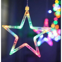 Гірлянда Bailong STAR CURTAIN 12M MULTI Зірки Мультикольорові Тернопіль