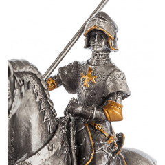 Настольная мини фигурка Воин на коне 9.5 см Veronese Серебристый AL229099 Кропивницкий