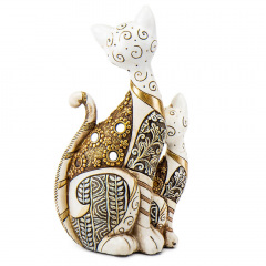 Фигурка интерьерная Cat with a kitten 27 см ArtDeco AL117993 Вишневое