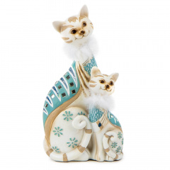 Фігурка інтер'єрна Family of white cats 28 см ArtDeco AL117949 Якимівка