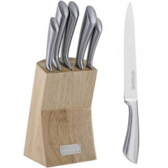 Набор ножей Perfection - Style 5 кухонных ножей и каучуковая бревно-подставка Kamille DP38029 Одеса