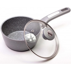 Ковш Kamille Grey Gotland диаметр 18см со стеклянной крышкой DP36883 Київ