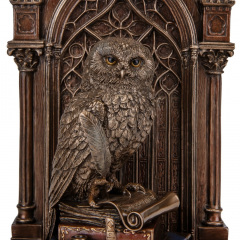 Інтер'єрна статуетка Сова 24х11х14 см Veronese Коричневий AL229455 Ромни