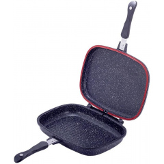 Сковородка-гриль Grill Pan двусторонняя прямоугольная 32х24х7.5см Kamille Херсон