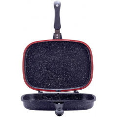 Сковородка-гриль Grill Pan двусторонняя прямоугольная 32х24х7.5см Kamille Херсон