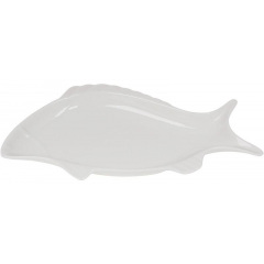 Блюдо фарфоровое White Fish 36см белое DP97718 BonaDi Одеса