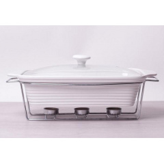 Мармит Food Warmer керамическая форма 3л 38см с подогревом Kamille DP37025 Ворожба