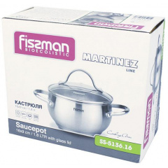 Кастрюля Fissman Martinez 3.5л пузатая из нержавеющей стали DP36641 Херсон