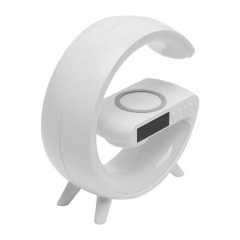 Ночник RGB 3в1 + Bluetooth колонка та бездротова зарядка G63 Smart Small White CNV Київ