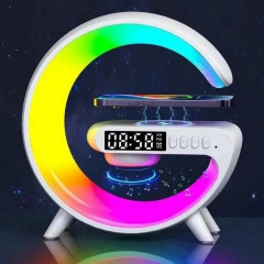 Ночник RGB 3в1 + Bluetooth колонка та бездротова зарядка G63 Smart Small White CNV Київ