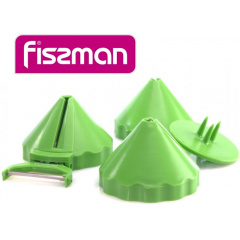 Набор Fissman 3 овощерезки диаметр 7х4.5см для декорирования блюд + овощечистка DP37416 Киев