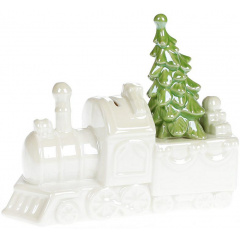 Копилка Паровоз ceramic 20х17 см белый перламутр Bona DP43139 Кушугум