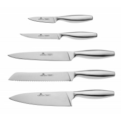 Набір з 5 кухонних ножів та підставки Gerlach Fine (5901035502871) Дзензелівка
