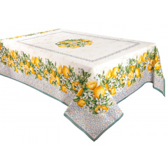 Кухонная скатерть Lefard 100х100 см С цветами и лимонами (AL219129 ) Суми