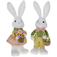 Фигурка интерьерная Rabbit with flowers 16x13x46 см Bona DP118210 Хуст