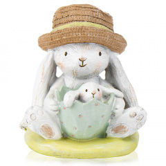 Фігурка інтер'єрна Rabbit with baby 13 см Lefard AL117956 Чернігів