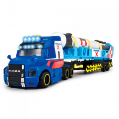 Іграшкова вантажівка Dickie Toys Тягач Mack Космічна місія з причепом та ракетою 41 см Синій (IG-OL185860) Київ