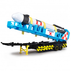 Іграшкова вантажівка Dickie Toys Тягач Mack Космічна місія з причепом та ракетою 41 см Синій (IG-OL185860) Київ