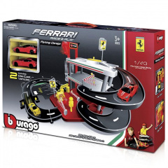 Игровой набор Bburago Гараж Ferrari с двумя машинками 1:43 трехуровневый OL32838 Ізюм