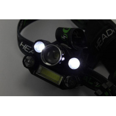 Фонарик налобный фонарь Bailong BL-T64-T6 4XPE COB Черный (006853) Софиевская Борщаговка