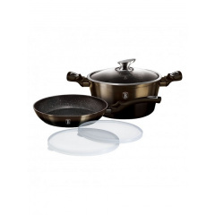 Набор посуды 5 предмет Berlinger Haus Metallic Line Shiny Black Edition (BH-6616) Полтава