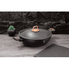 Вок із кришкою 30 см Berlinger Haus Black Rose Collection (BH-7112) Умань