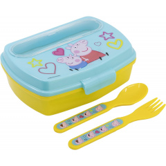 Ланч-бокс дитячий з ложкою та виделкою Stor Peppa Pig (13909) Чернівці