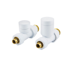 Термостатический комплект Schlosser Elegant GZ 1/2x15 mm Cu прямой, белый (604200021) Луцьк