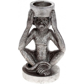 Декоративный подсвечник Ничего не слышу серебро DP87218 BonaDi