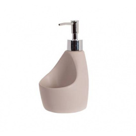 Диспенсер для миючого засобу Niza Beige 350ml з підставкою для губки BonaDi DP218301