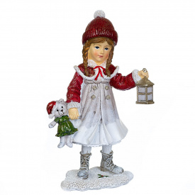 Фигурка декоративная Girl and bear Lefard AL98488