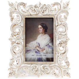 Фоторамка BonaDi Ольга для фото 10х15 см Білий із золотом DP68395