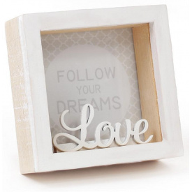 Фоторамка Moment Love фото 7.5х7.5 см дерев'яна Bona DP41937