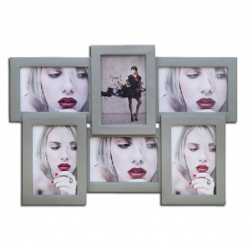 Фоторамка на 6 фото Chalice Silver Runoko 47х33 см Серый FX230461