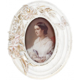Фоторамка Tudor Лілія для фото 10х15см білий із золотом BonaDi DP41954