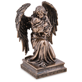 Cтатуэтка коллекционная Ангел-Хранитель 18х12 см Veronese Коричневый AL229052