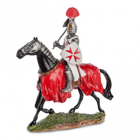 Настільна міні фігурка Кінний лицар хрестоносець 10.5 см Veronese Різнокольоровий AL229119