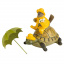 Декоративная статуэтка Bird with turtle 20х16х12 см Lefard AL219024 Вишневое