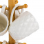 Кружки в наборе White Romb 6 штук на бамбуковой подставке 250ml AL219036 Lefard Киев