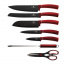 Набор ножей на подставке 8 предметов Berlinger Haus Metallic Line Burgundy Edition (BH-2562) Киев