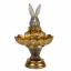 Декоративная статуэтка Кролик с подносом Gold 15х10х9 см Lefard Золотистый AL229130 Херсон
