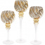 Декоративные стеклянные подсвечники Stylish gold 3 штуки DP96370 BonaDi Рівне