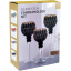Декоративные стеклянные подсвечники Golden black 3 штуки DP96371 BonaDi Запоріжжя