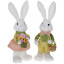 Фигурка интерьерная Rabbit with flowers 16x13x46 см Bona DP118210 Хуст