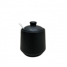 Фото - Цукорниця з ложкою Maestro MR-20001-09 h-11 см Black Цукорниця з ложкою Maestro MR-20001-09 h-11 см Black