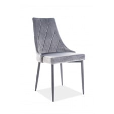 Стілець TRIX B VELVET чорний каркас/сірий BL.14