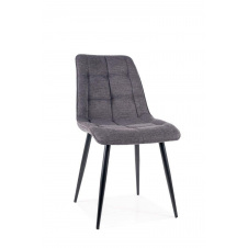 Стілець CHIC BREGO чорний каркас/темно-сірий 18