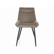 Стілець AGAT VELVET чорний каркас/темний беж 40